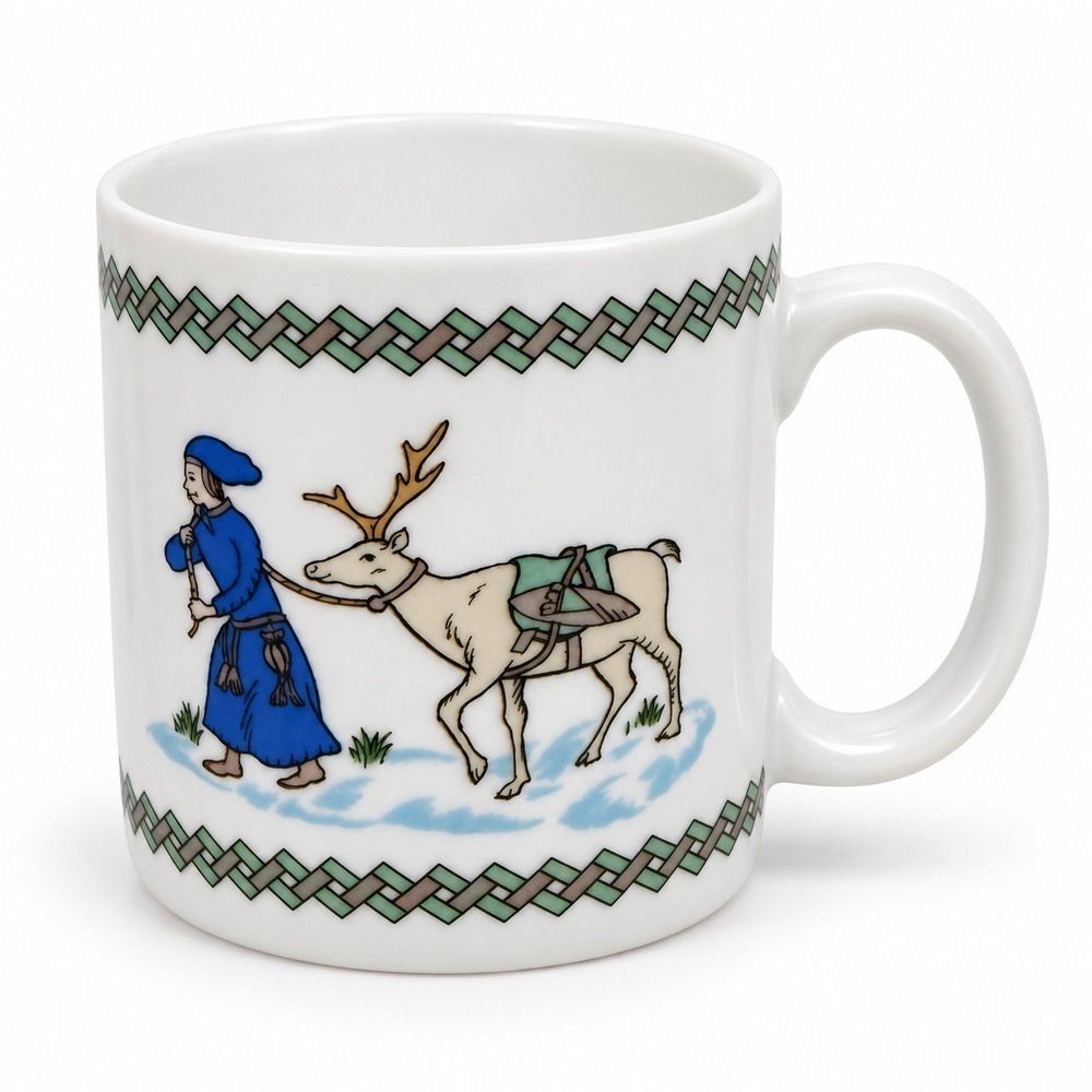 Gevalia Kaffe Swedish Seasons Winter Mug Reindeer Nordic Coffee Cup 10 oz